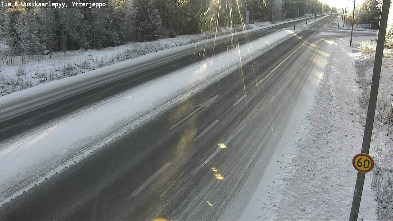 Weather Camera Image Road 8 Uusikaarlepyy, Ytterjeppo, Uusikaarlepyy, Pohjanmaa
