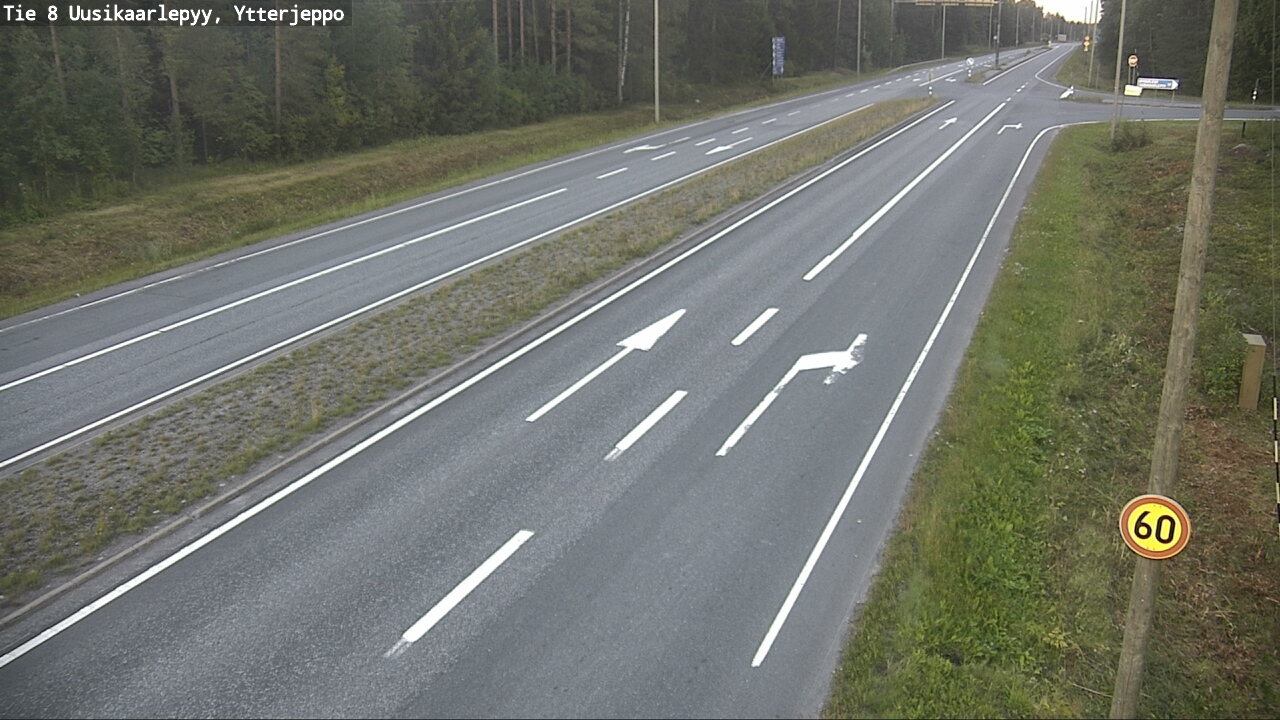 Weather Camera Image Road 8 Uusikaarlepyy, Ytterjeppo, Uusikaarlepyy, Pohjanmaa