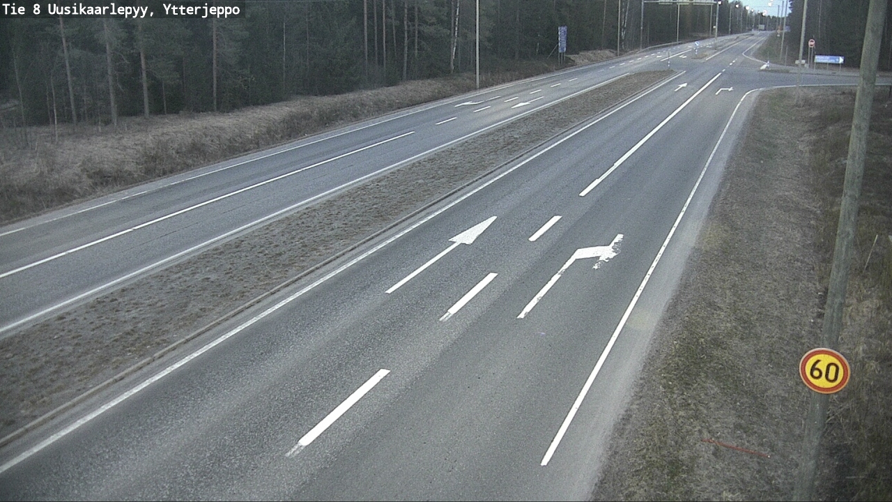Weather Camera Image Road 8 Uusikaarlepyy, Ytterjeppo, Uusikaarlepyy, Pohjanmaa