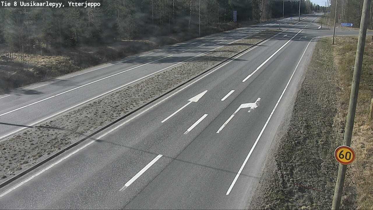 Weather Camera Image Väg 8 Nykarleby, Ytterjeppo, Uusikaarlepyy, Pohjanmaa