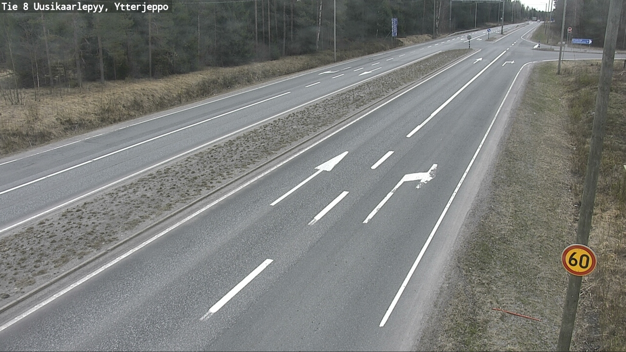 Weather Camera Image Väg 8 Nykarleby, Ytterjeppo, Uusikaarlepyy, Pohjanmaa