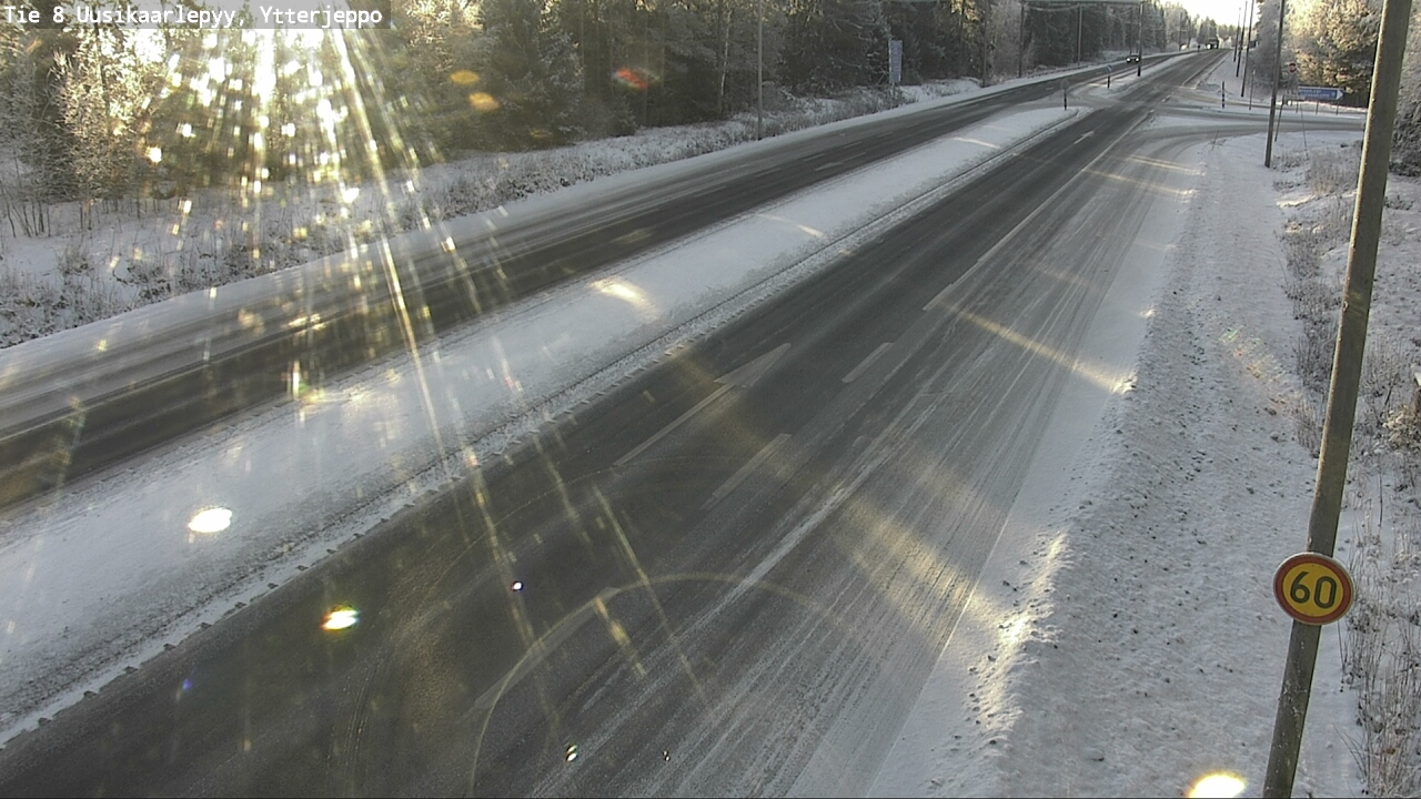 Weather Camera Image Road 8 Uusikaarlepyy, Ytterjeppo, Uusikaarlepyy, Pohjanmaa