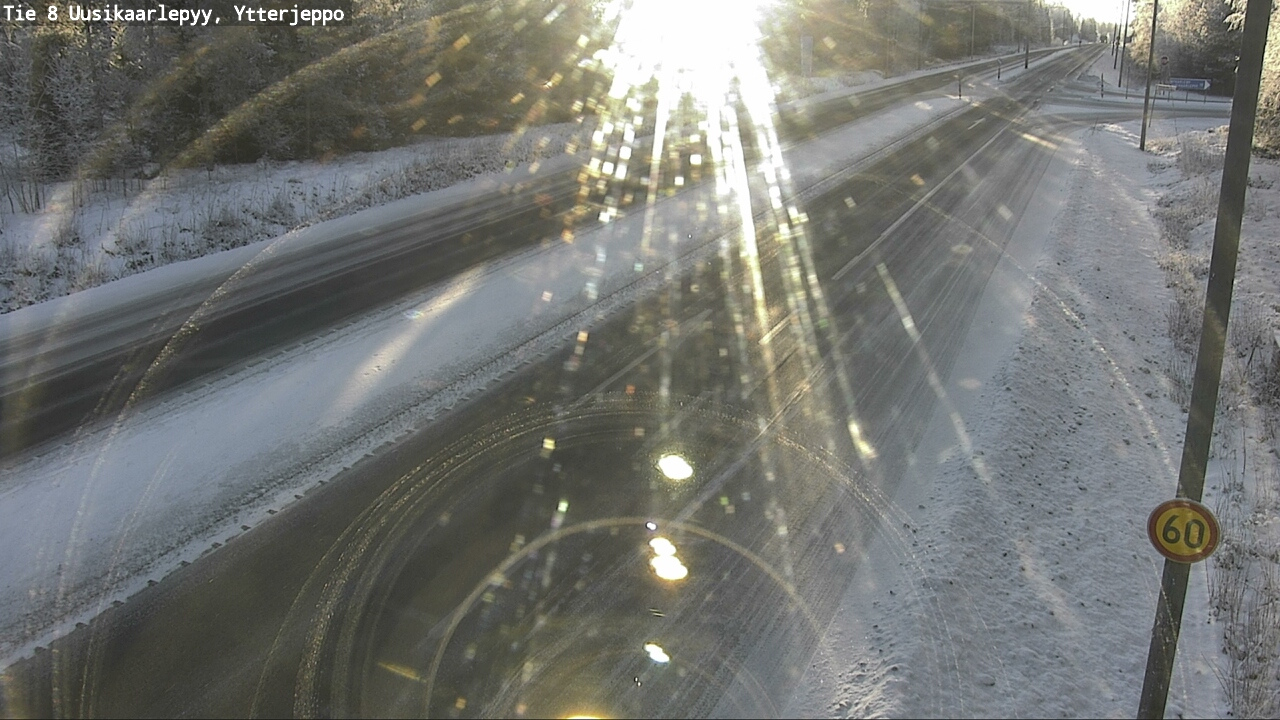 Weather Camera Image Road 8 Uusikaarlepyy, Ytterjeppo, Uusikaarlepyy, Pohjanmaa