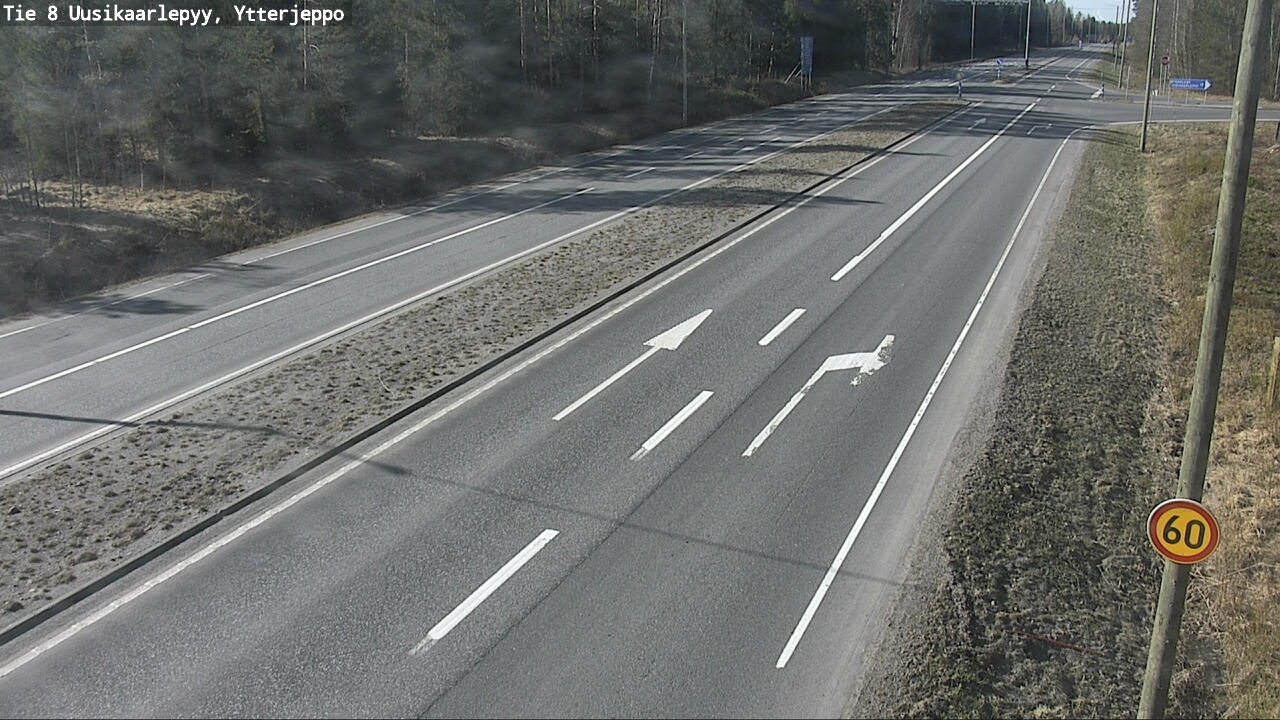 Weather Camera Image Väg 8 Nykarleby, Ytterjeppo, Uusikaarlepyy, Pohjanmaa