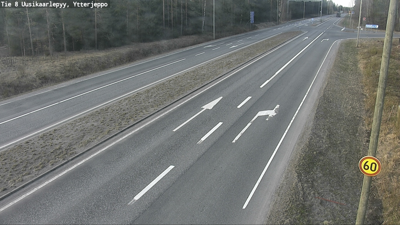Weather Camera Image Väg 8 Nykarleby, Ytterjeppo, Uusikaarlepyy, Pohjanmaa