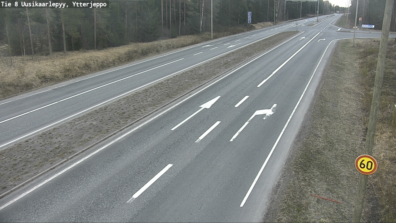Weather Camera Image Väg 8 Nykarleby, Ytterjeppo, Uusikaarlepyy, Pohjanmaa