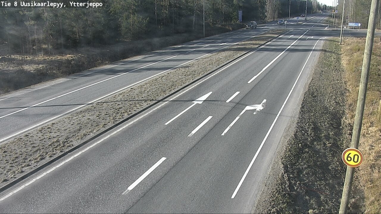 Weather Camera Image Väg 8 Nykarleby, Ytterjeppo, Uusikaarlepyy, Pohjanmaa