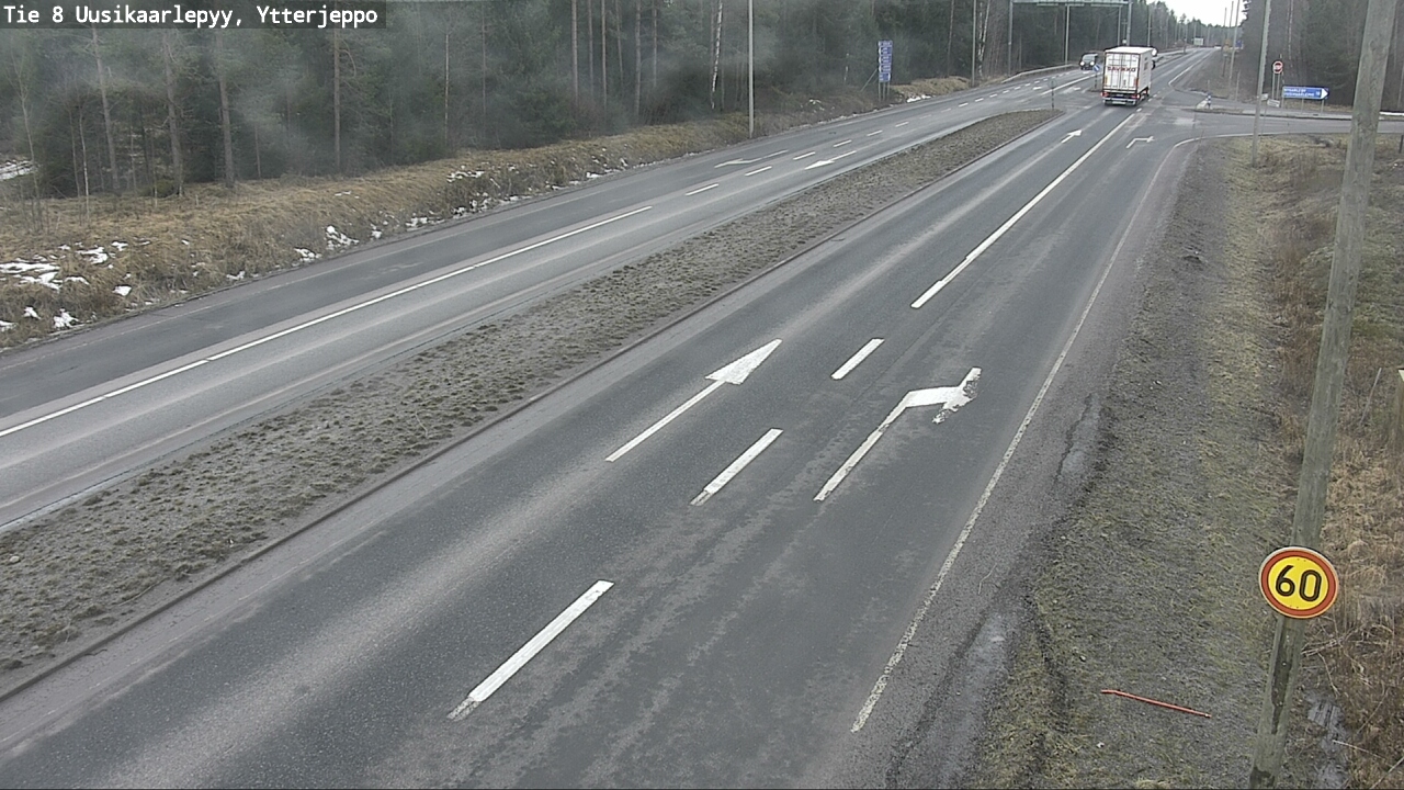 Weather Camera Image Road 8 Uusikaarlepyy, Ytterjeppo, Uusikaarlepyy, Pohjanmaa