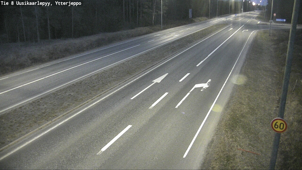 Weather Camera Image Road 8 Uusikaarlepyy, Ytterjeppo, Uusikaarlepyy, Pohjanmaa