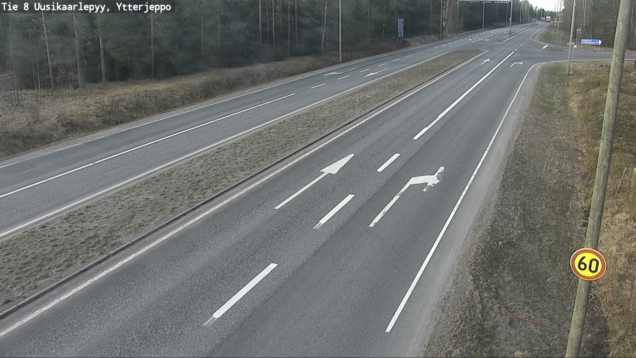 Weather Camera Image Väg 8 Nykarleby, Ytterjeppo, Uusikaarlepyy, Pohjanmaa