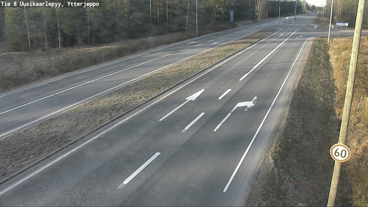 Weather Camera Image Väg 8 Nykarleby, Ytterjeppo, Uusikaarlepyy, Pohjanmaa