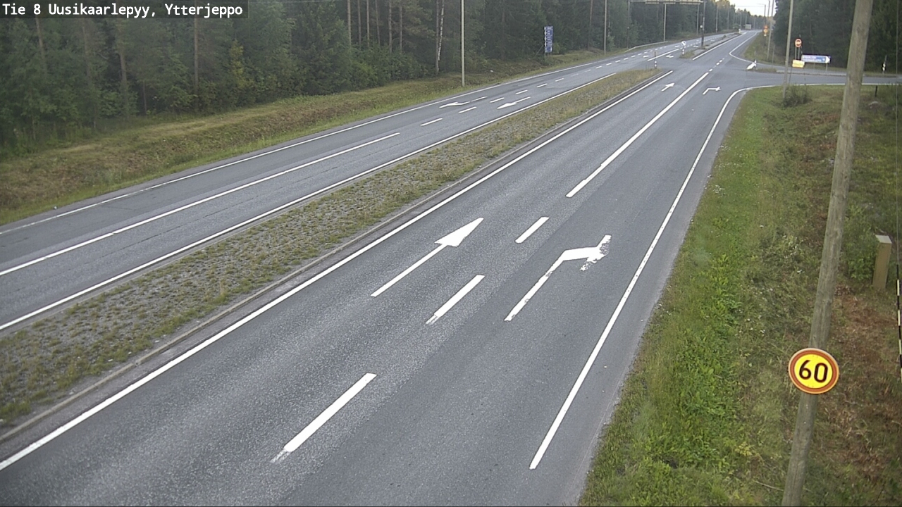 Weather Camera Image Road 8 Uusikaarlepyy, Ytterjeppo, Uusikaarlepyy, Pohjanmaa