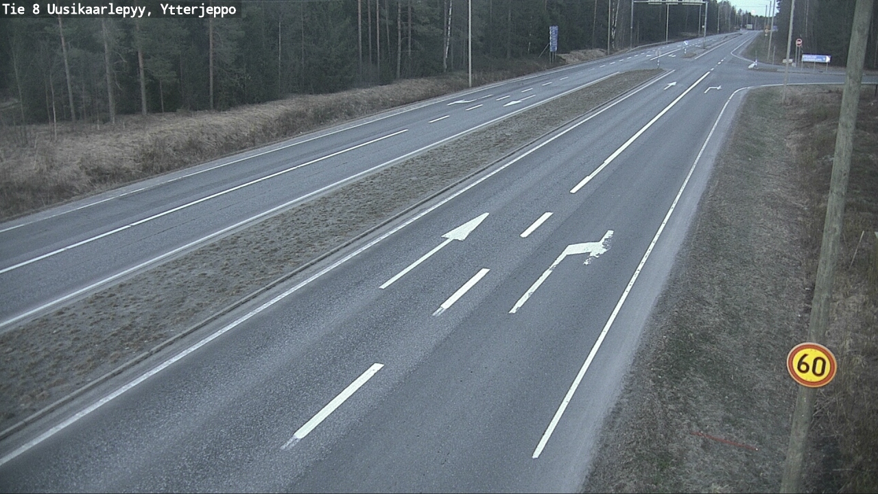 Weather Camera Image Road 8 Uusikaarlepyy, Ytterjeppo, Uusikaarlepyy, Pohjanmaa