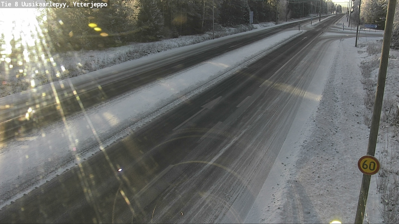 Weather Camera Image Road 8 Uusikaarlepyy, Ytterjeppo, Uusikaarlepyy, Pohjanmaa