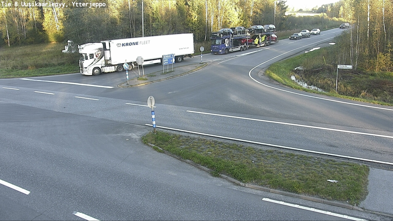 Weather Camera Image Väg 8 Nykarleby, Ytterjeppo, Uusikaarlepyy, Pohjanmaa