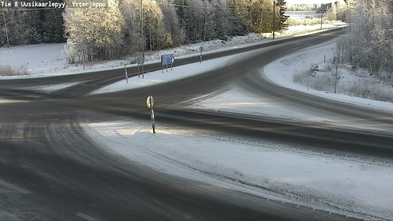 Weather Camera Image Väg 8 Nykarleby, Ytterjeppo, Uusikaarlepyy, Pohjanmaa