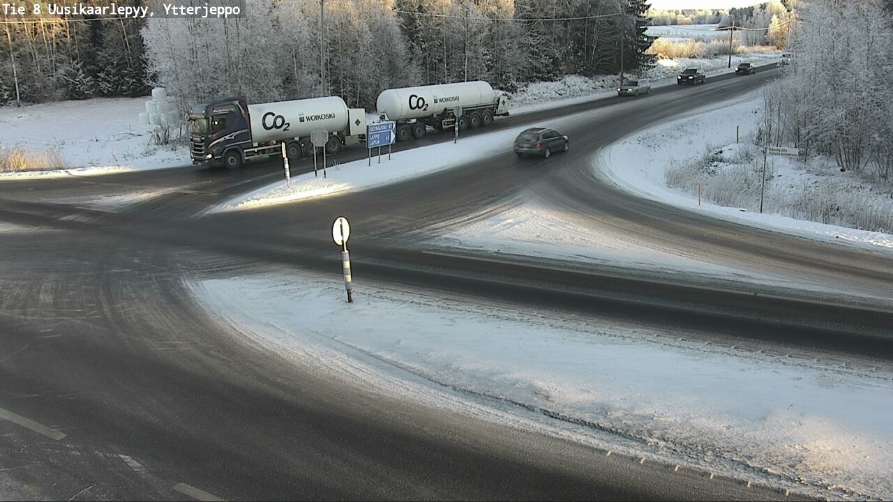 Weather Camera Image Väg 8 Nykarleby, Ytterjeppo, Uusikaarlepyy, Pohjanmaa
