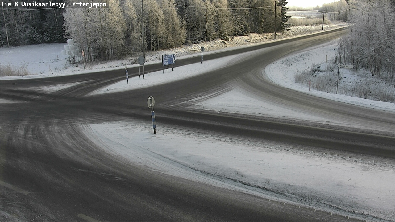 Weather Camera Image Väg 8 Nykarleby, Ytterjeppo, Uusikaarlepyy, Pohjanmaa