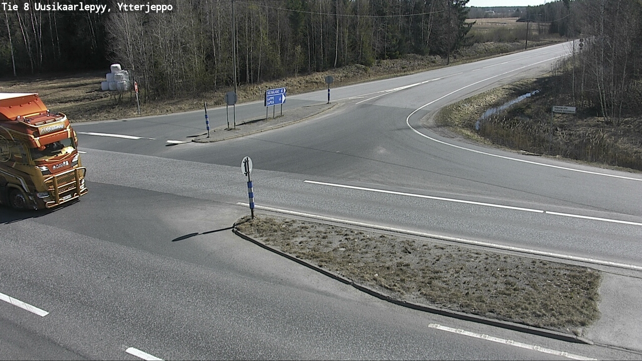 Weather Camera Image Väg 8 Nykarleby, Ytterjeppo, Uusikaarlepyy, Pohjanmaa
