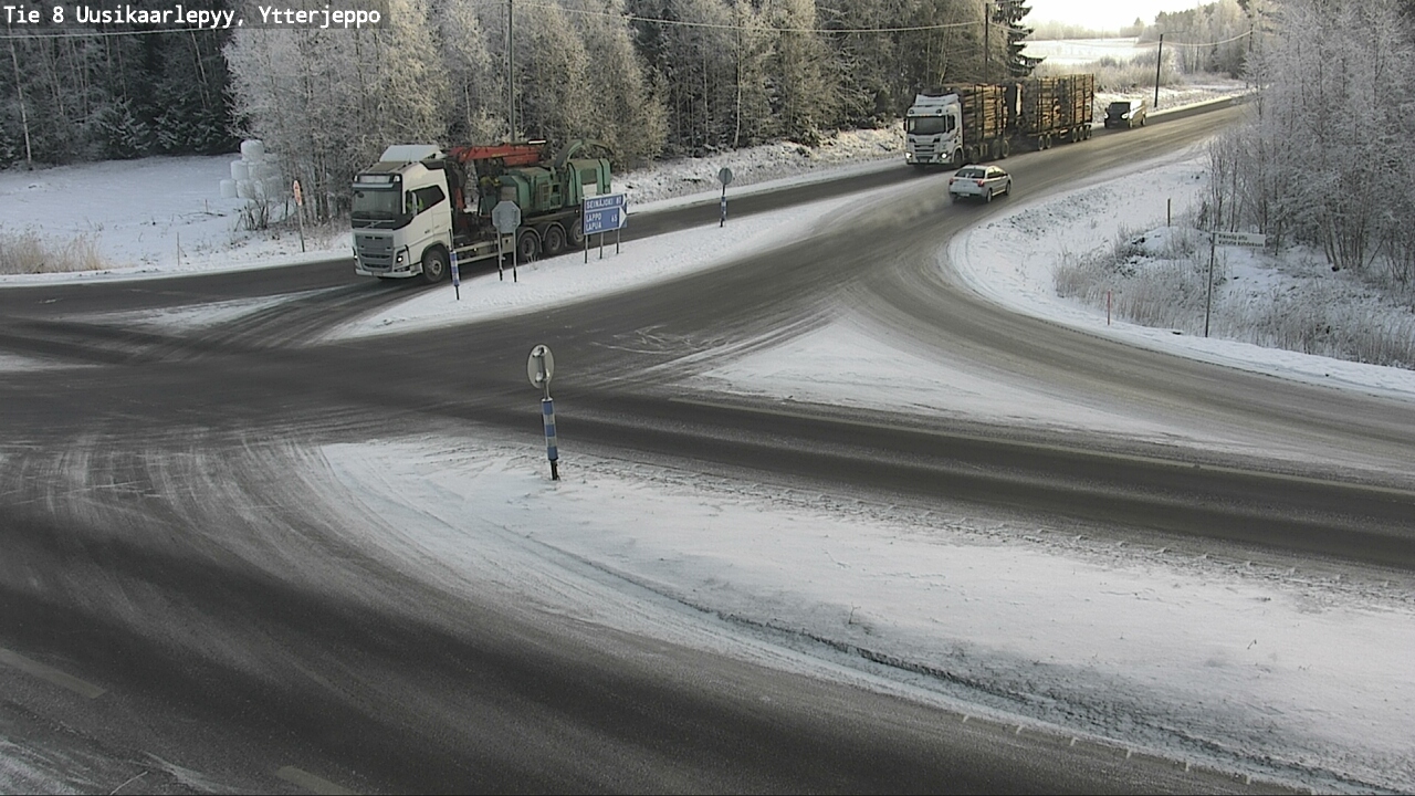 Weather Camera Image Väg 8 Nykarleby, Ytterjeppo, Uusikaarlepyy, Pohjanmaa