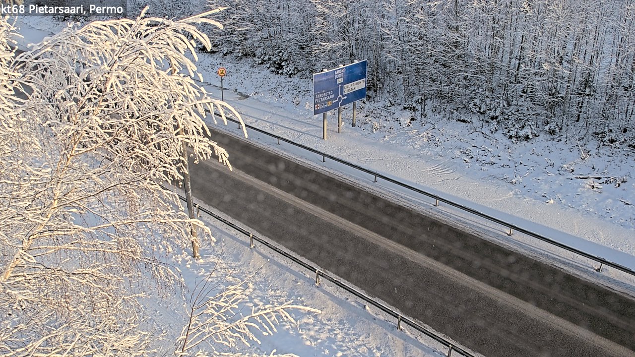 Weather Camera Image Väg 68 Jakobstad, Permo, Pietarsaari, Pohjanmaa