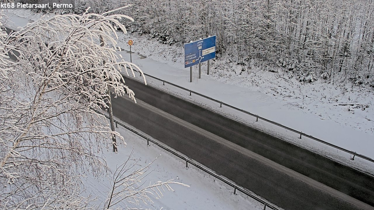 Weather Camera Image Väg 68 Jakobstad, Permo, Pietarsaari, Pohjanmaa