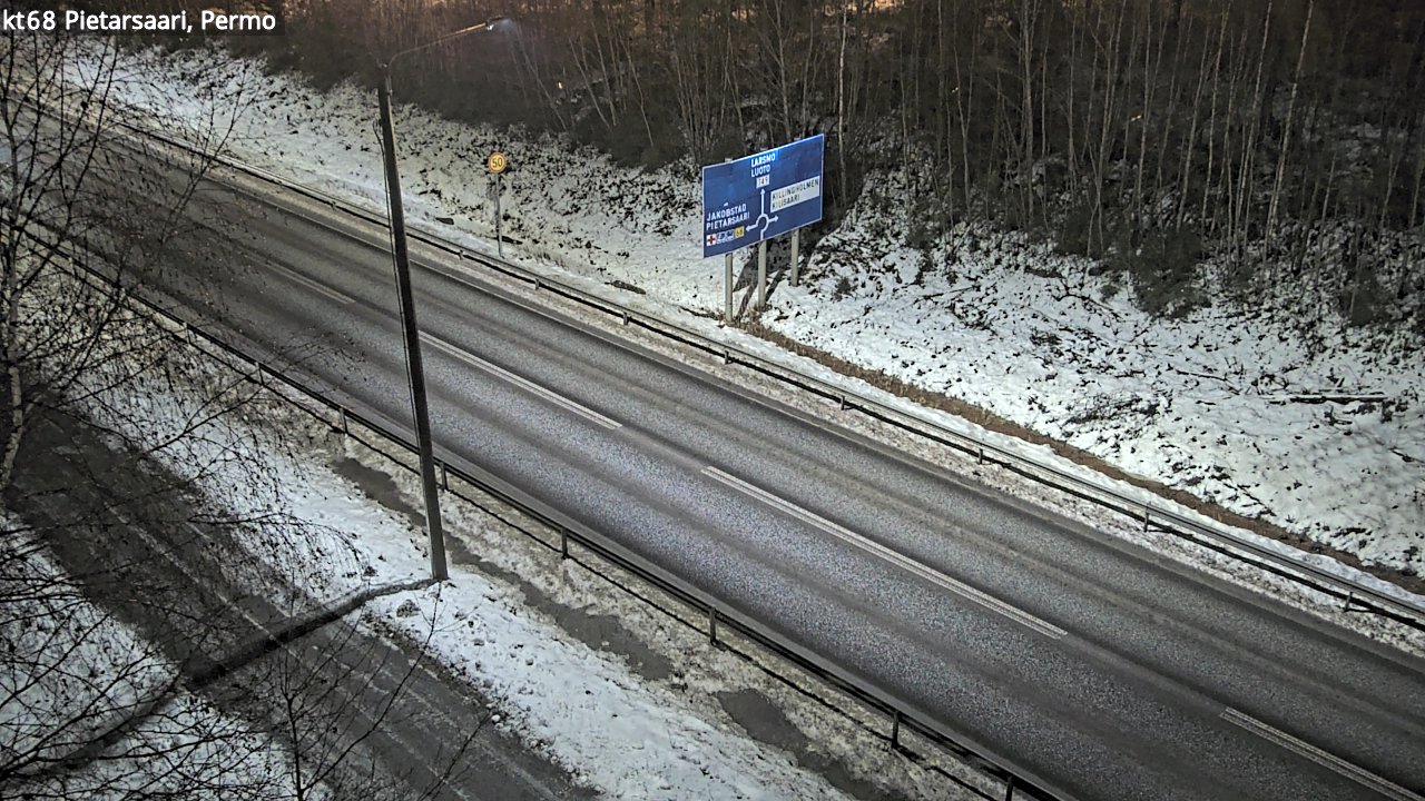 Weather Camera Image Road 68 Pietarsaari, Permo, Pietarsaari, Pohjanmaa