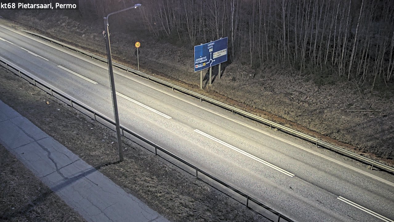 Weather Camera Image Road 68 Pietarsaari, Permo, Pietarsaari, Pohjanmaa