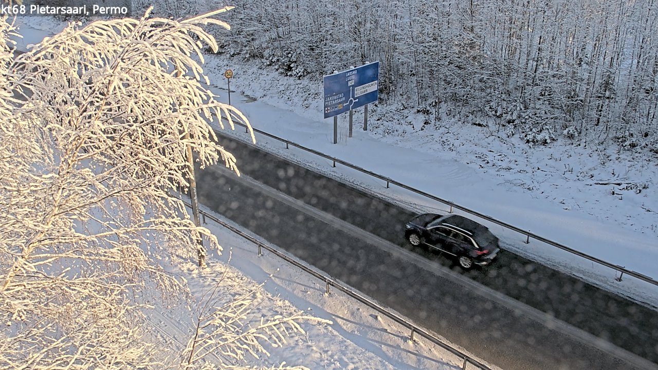 Weather Camera Image Väg 68 Jakobstad, Permo, Pietarsaari, Pohjanmaa