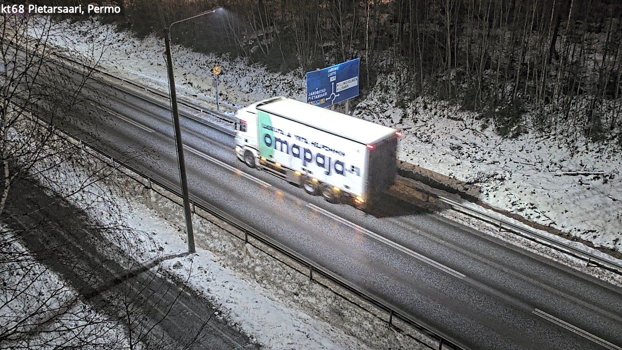 Weather Camera Image Road 68 Pietarsaari, Permo, Pietarsaari, Pohjanmaa