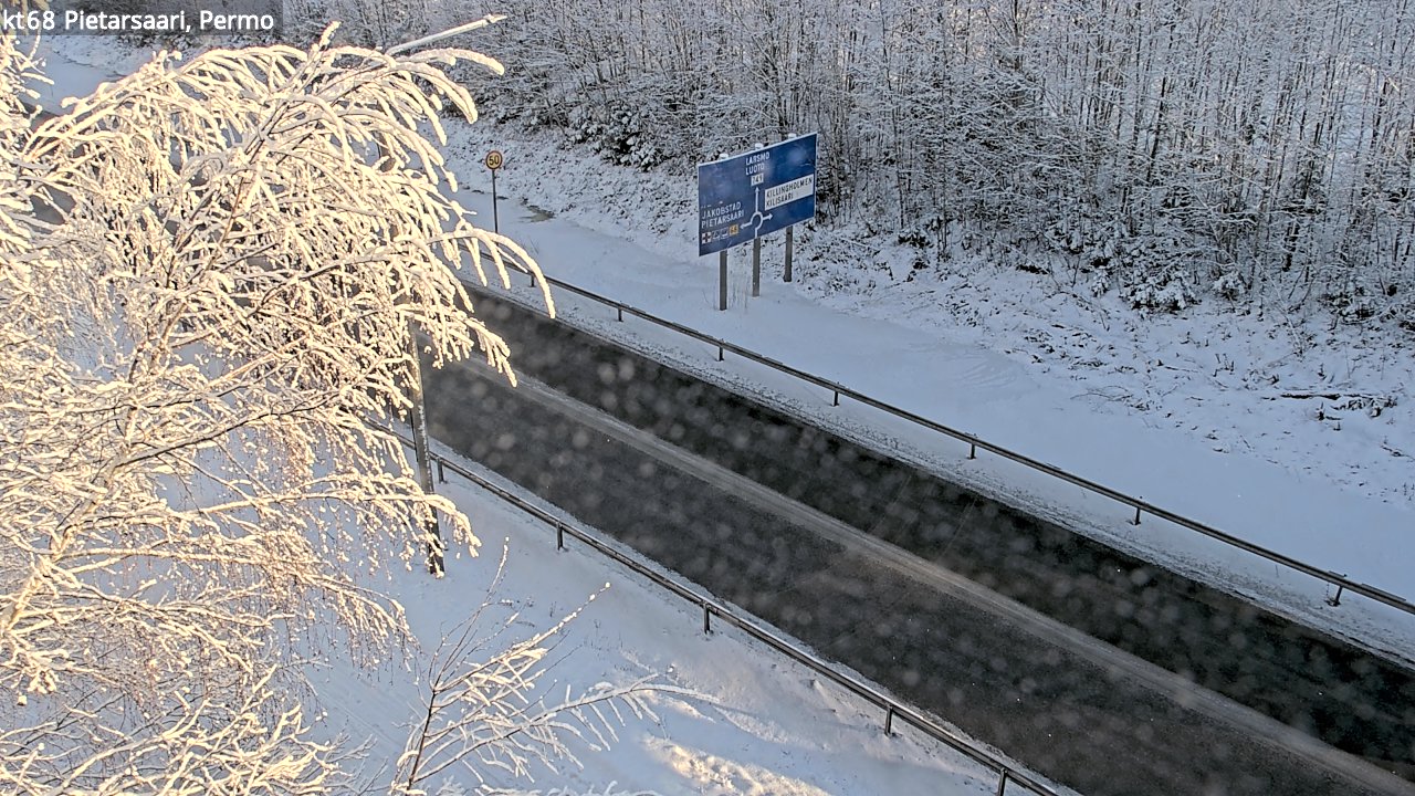 Weather Camera Image Väg 68 Jakobstad, Permo, Pietarsaari, Pohjanmaa