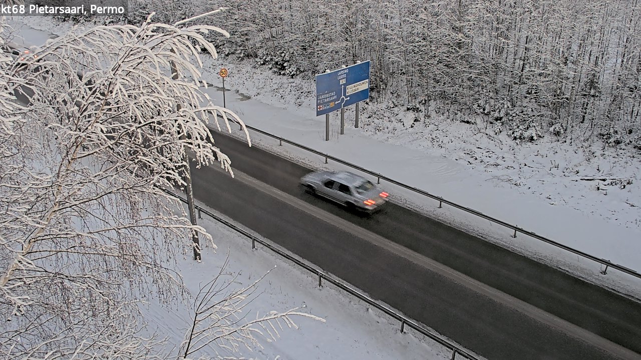 Weather Camera Image Väg 68 Jakobstad, Permo, Pietarsaari, Pohjanmaa