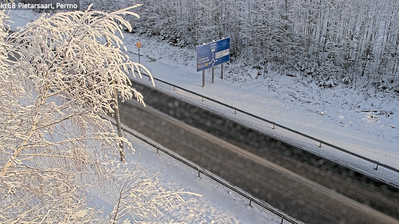 Weather Camera Image Väg 68 Jakobstad, Permo, Pietarsaari, Pohjanmaa