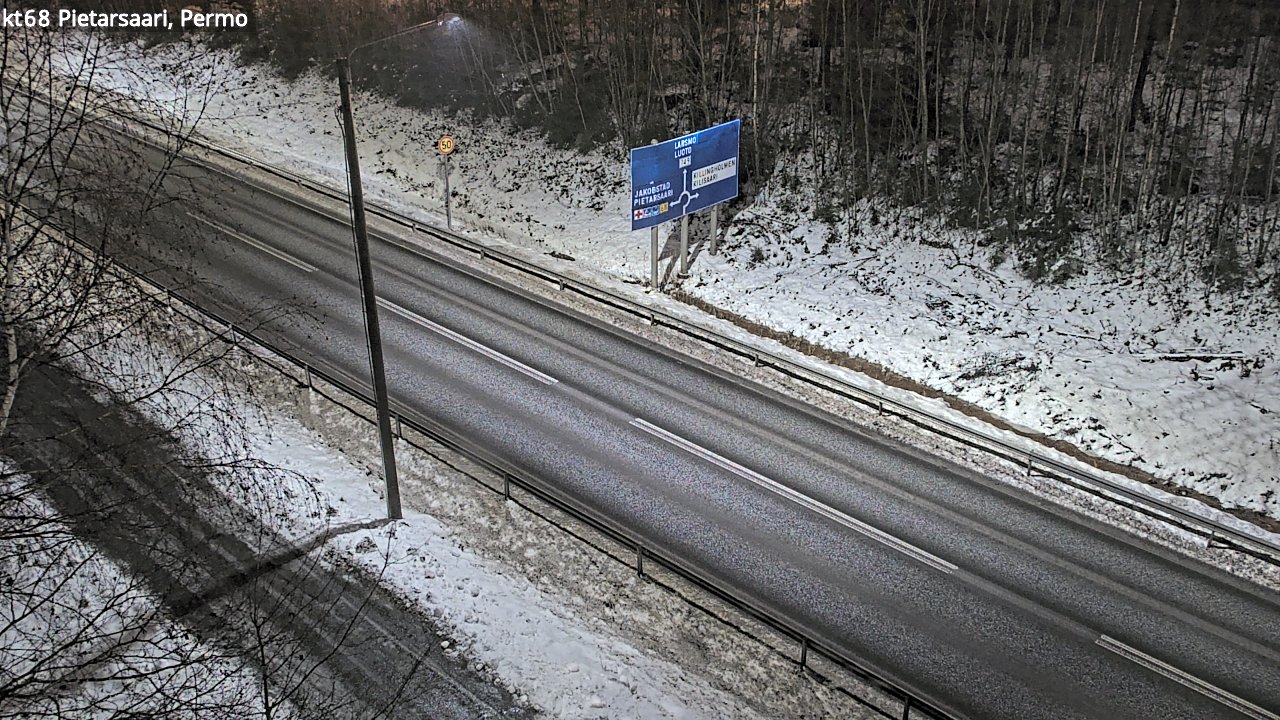 Weather Camera Image Road 68 Pietarsaari, Permo, Pietarsaari, Pohjanmaa