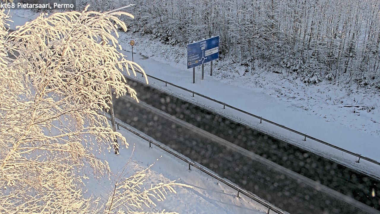 Weather Camera Image Väg 68 Jakobstad, Permo, Pietarsaari, Pohjanmaa