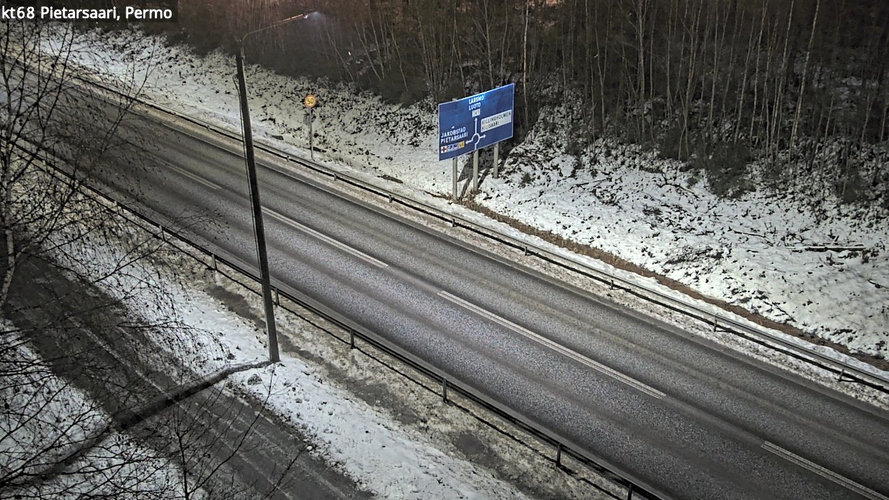 Weather Camera Image Road 68 Pietarsaari, Permo, Pietarsaari, Pohjanmaa