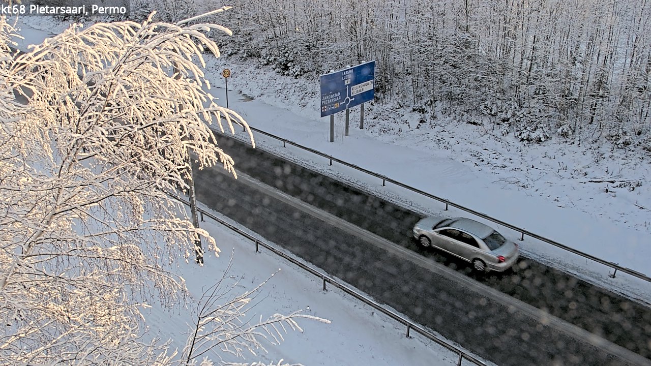 Weather Camera Image Road 68 Pietarsaari, Permo, Pietarsaari, Pohjanmaa