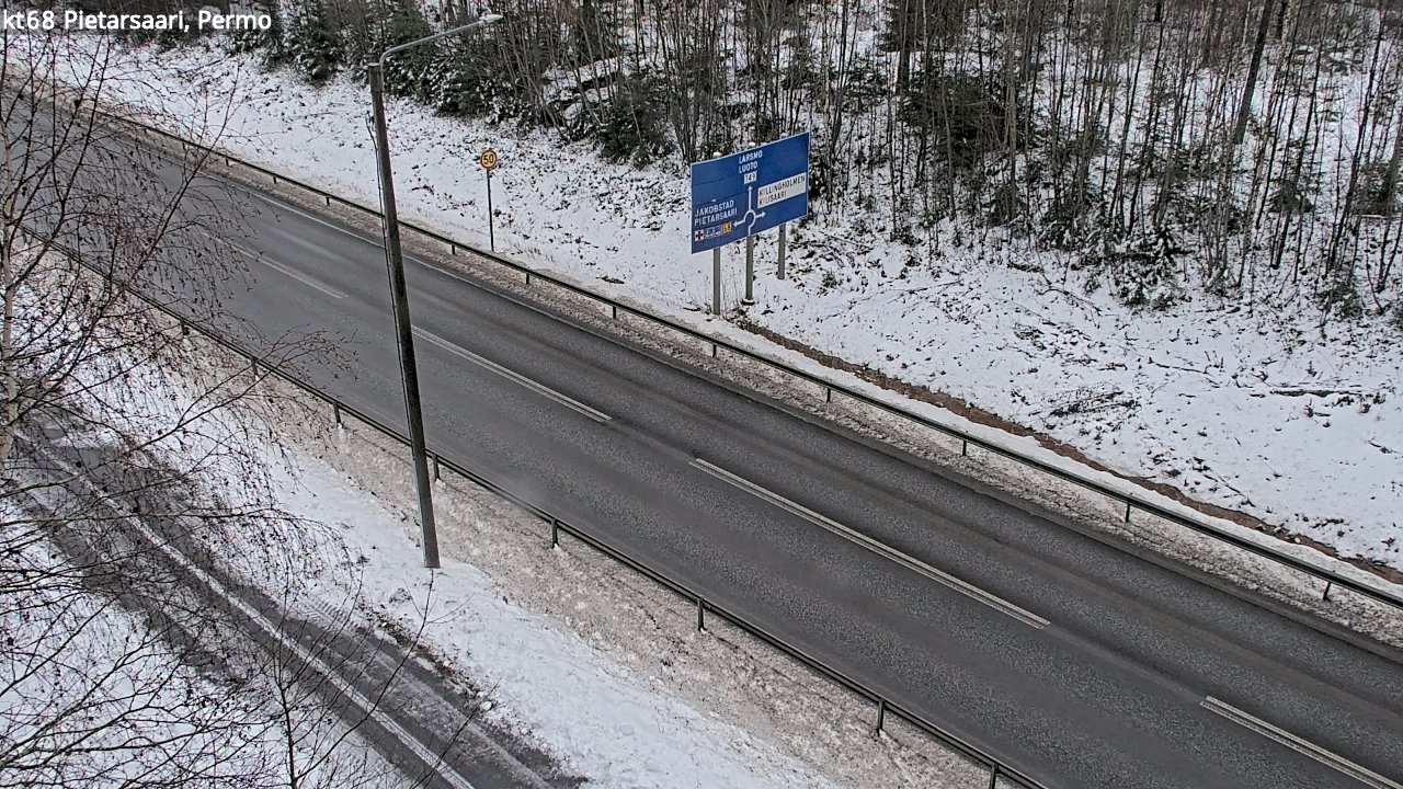 Weather Camera Image Road 68 Pietarsaari, Permo, Pietarsaari, Pohjanmaa