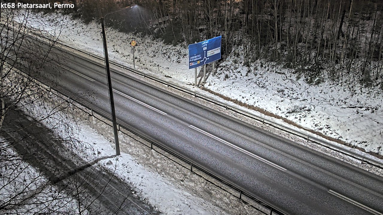 Weather Camera Image Road 68 Pietarsaari, Permo, Pietarsaari, Pohjanmaa