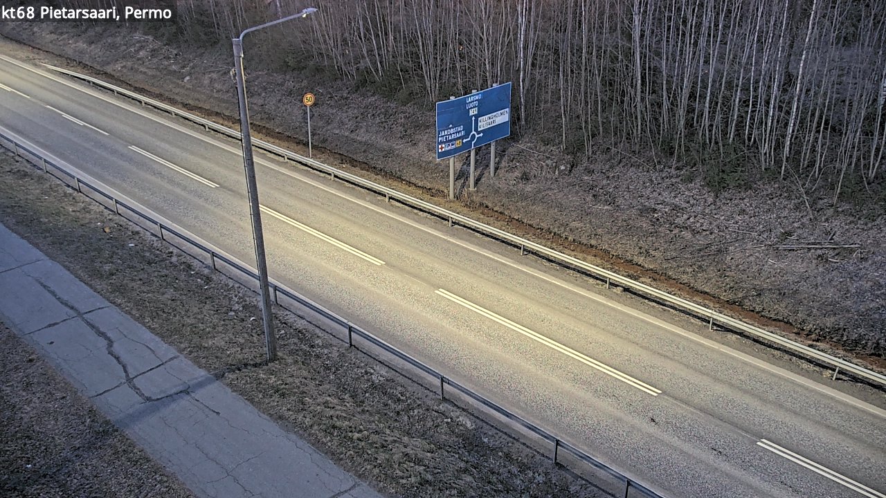 Weather Camera Image Road 68 Pietarsaari, Permo, Pietarsaari, Pohjanmaa