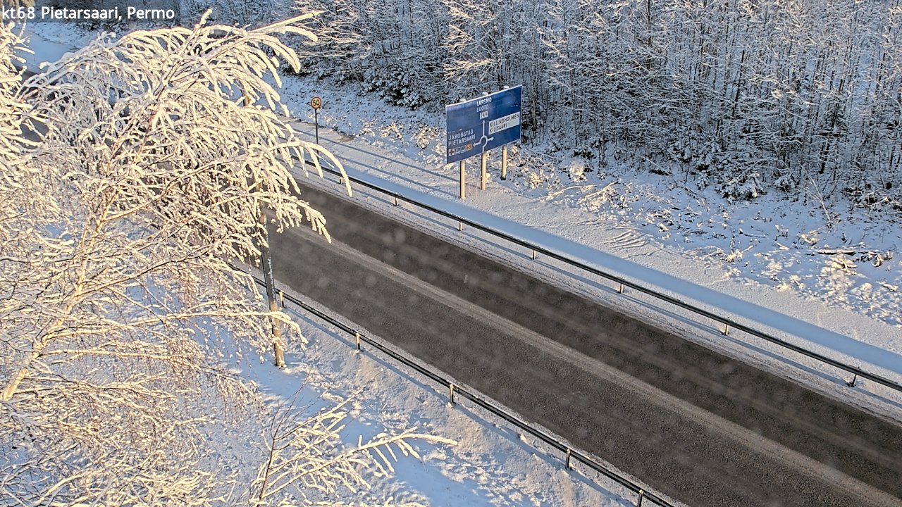 Weather Camera Image Väg 68 Jakobstad, Permo, Pietarsaari, Pohjanmaa