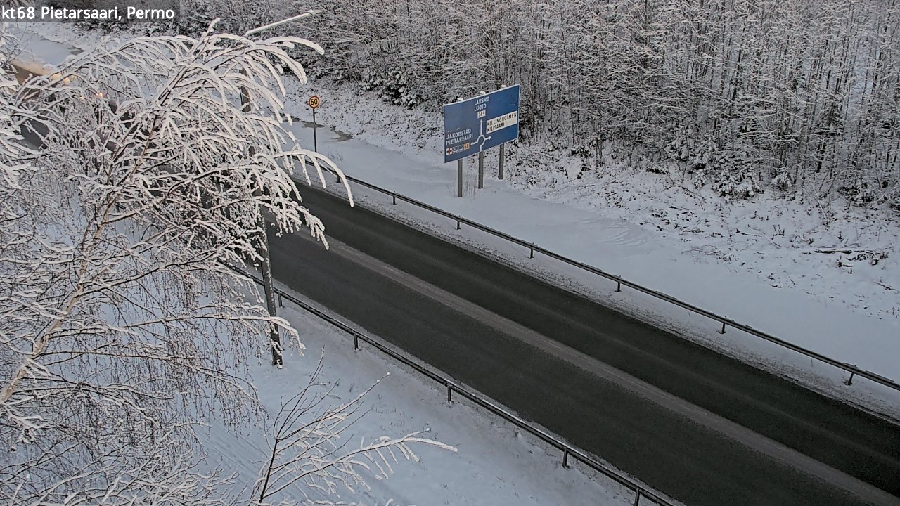 Weather Camera Image Väg 68 Jakobstad, Permo, Pietarsaari, Pohjanmaa