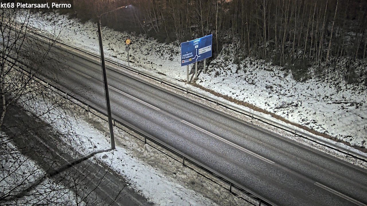 Weather Camera Image Väg 68 Jakobstad, Permo, Pietarsaari, Pohjanmaa
