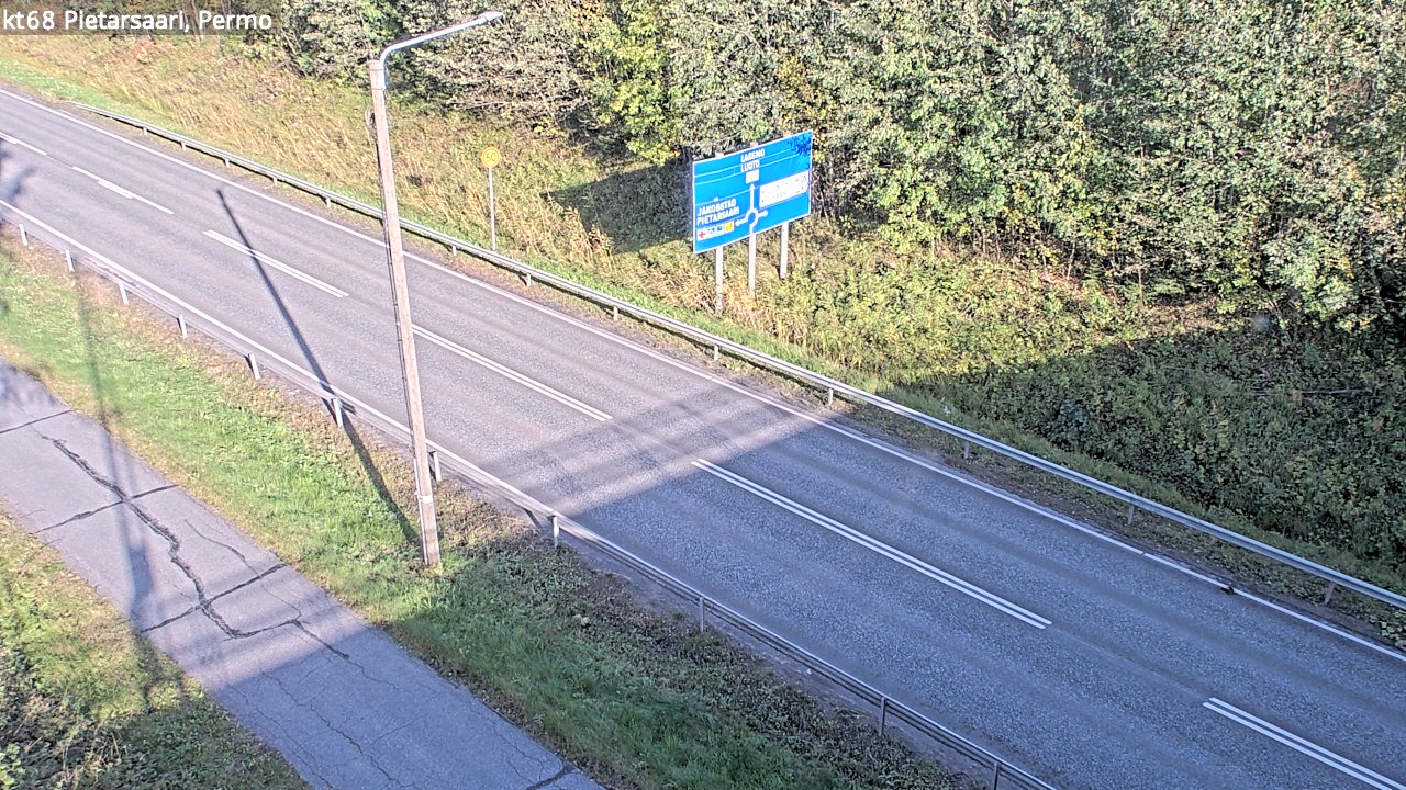 Weather Camera Image Väg 68 Jakobstad, Permo, Pietarsaari, Pohjanmaa