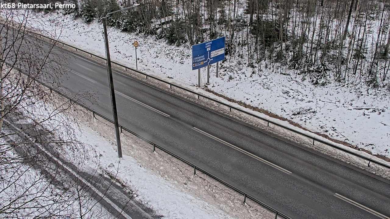 Weather Camera Image Road 68 Pietarsaari, Permo, Pietarsaari, Pohjanmaa