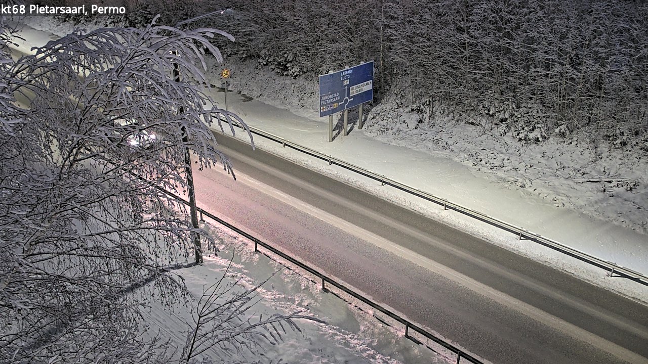 Weather Camera Image Väg 68 Jakobstad, Permo, Pietarsaari, Pohjanmaa
