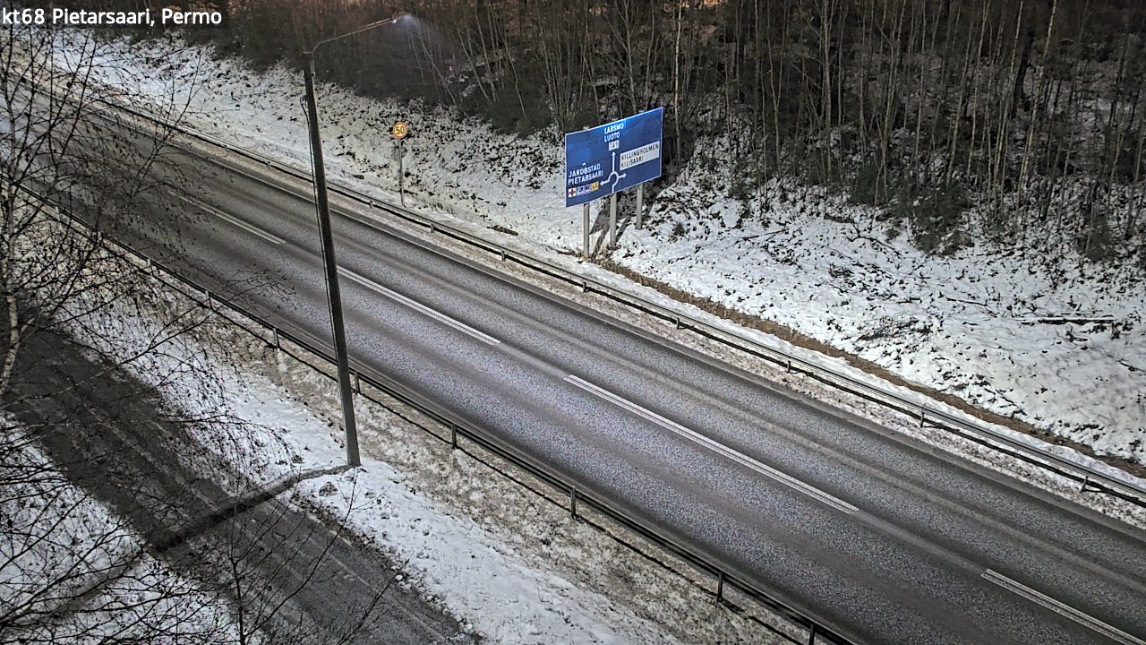 Weather Camera Image Road 68 Pietarsaari, Permo, Pietarsaari, Pohjanmaa