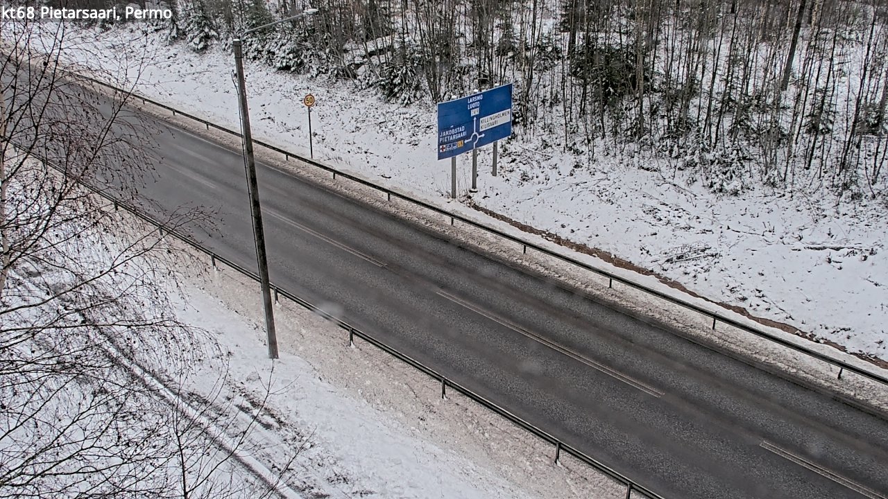 Weather Camera Image Road 68 Pietarsaari, Permo, Pietarsaari, Pohjanmaa