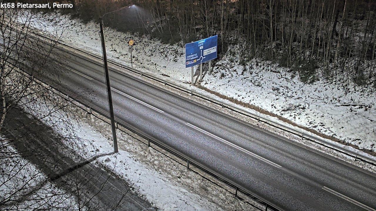 Weather Camera Image Road 68 Pietarsaari, Permo, Pietarsaari, Pohjanmaa