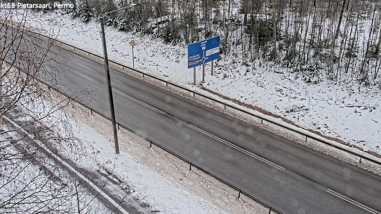 Weather Camera Image Road 68 Pietarsaari, Permo, Pietarsaari, Pohjanmaa